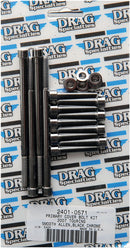 Socket-Head Primary Cover Bolt Kit Smooth Black / Chrome For Harley Davidson FLHR 1584 2007-2008