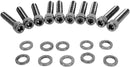 Socket-Head Cam Cover Bolt Kit Knurled Black / Chrome For Harley Davidson FLD 1690 2012-2013