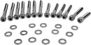 Socket-Head Cam Cover Bolt Kit Knurled Black / Chrome For Harley Davidson XL 1200 C 2004-2016