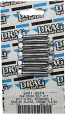 Bolt Kit M8 Cam Cover Knurled Allen Head Chrome