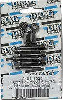 Bolt Kit M8 Handlebar Control Knurled Allen Head Black