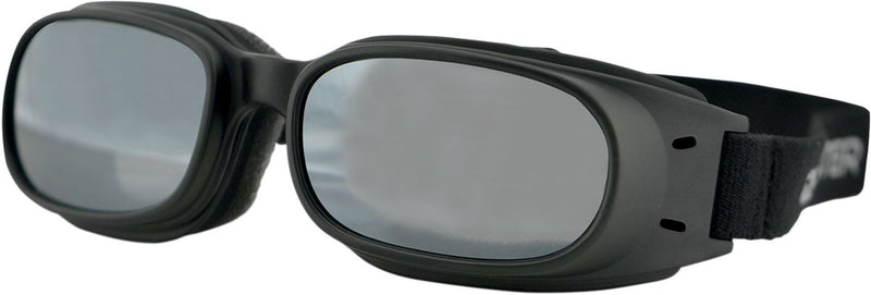 Piston Adventure Goggles Black With Mirrored Smoke Lenses