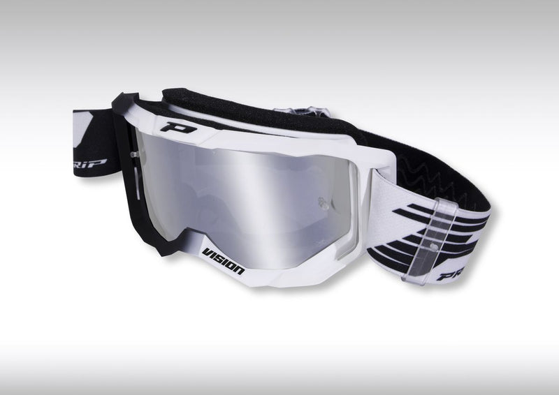 Motocross 3300 Goggles Mirrored Lens Black / White