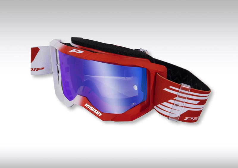 Motocross 3300 Goggles Mirrored Lens White / Red