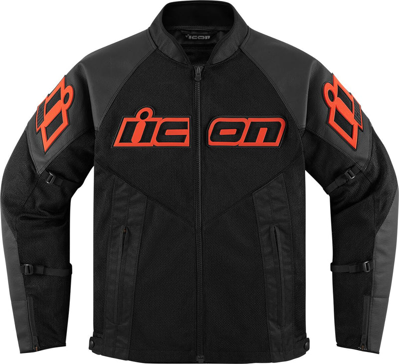 Mesh AF CE Leather Jacket Black / Red