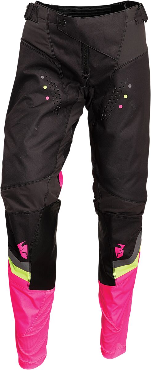 Pulse Rev Ladies Textile Trouser Charcoal / Fluo Pink