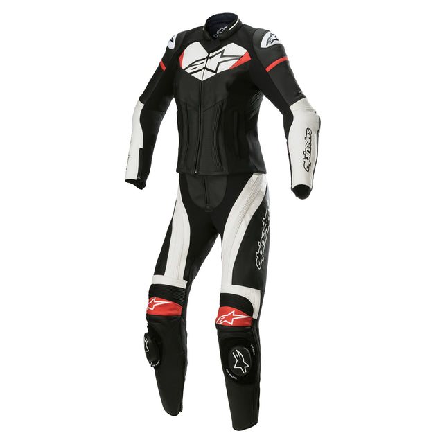 Stella GP Plus Two Piece Leather Suit Black / White / Bright Red