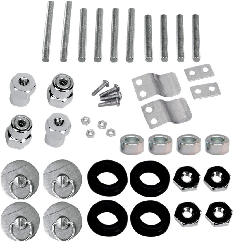 S4 Quick-Disconnect Saddlebag Docking Post And Fastener Kit Chrome For Kawasaki EN 500 1996