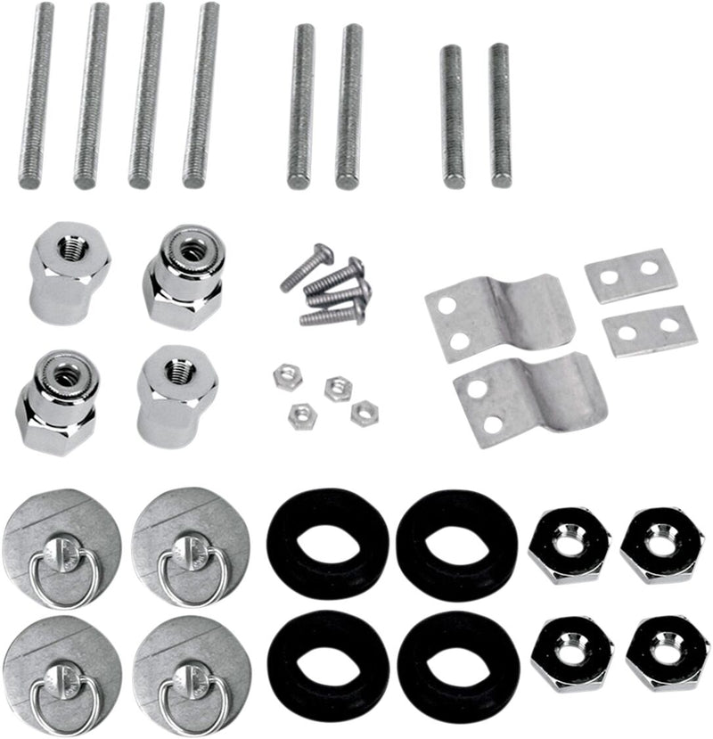 S4 Quick-Disconnect Saddlebag Docking Post And Fastener Kit Chrome For Suzuki C 50 T 2020-2022