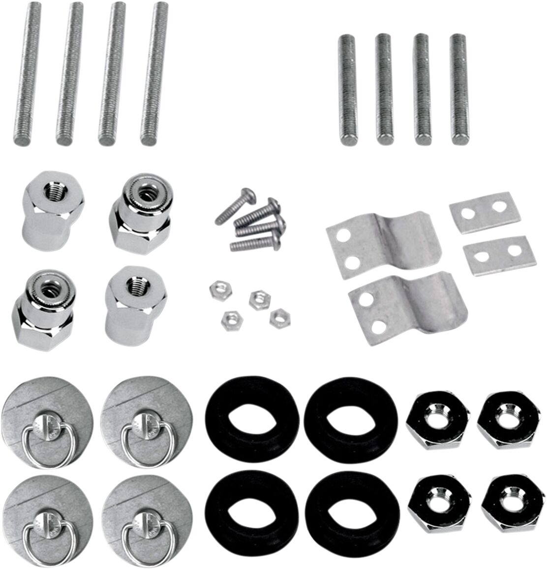 S4 Quick-Disconnect Saddlebag Docking Post And Fastener Kit Chrome For