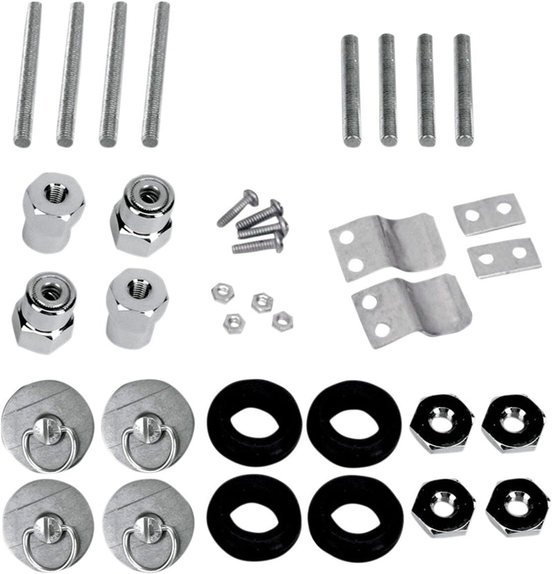 S4 Quick-Disconnect Saddlebag Docking Post And Fastener Kit Chrome For Harley Davidson FLDE 1750 ABS 2018-2019