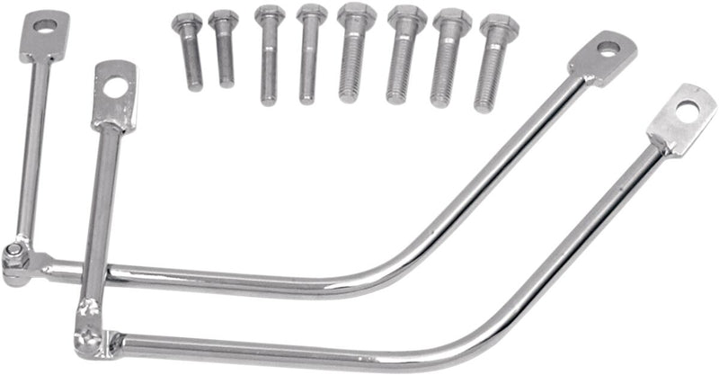 Quick-Disconnect Saddlebag Support Bracket Kit - Harley Chrome