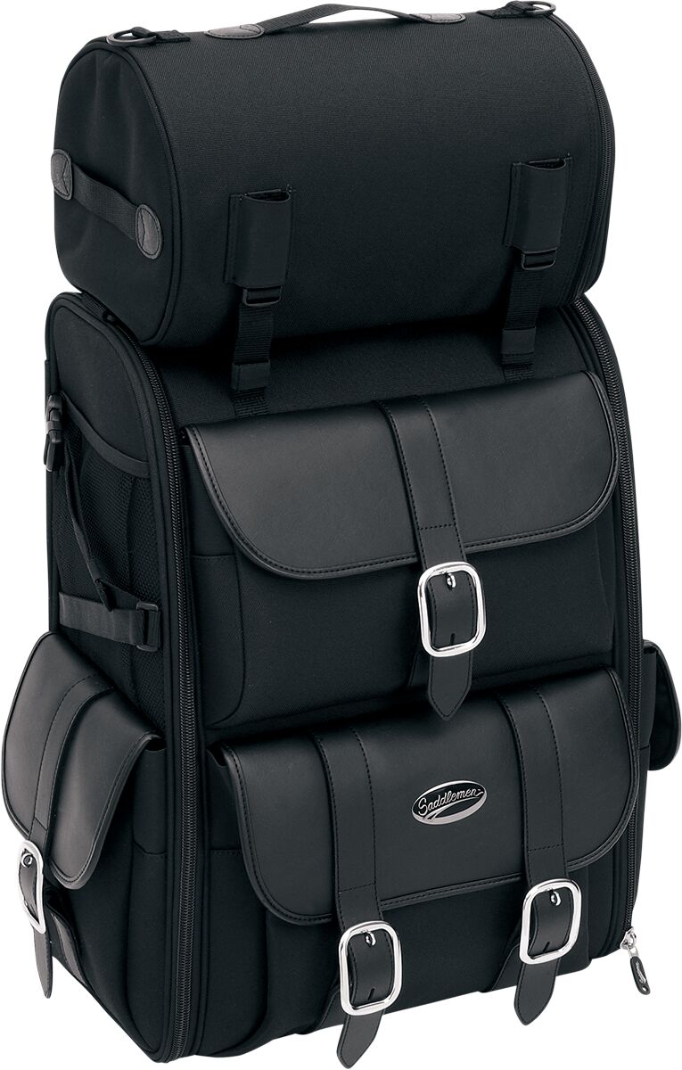 S3500 Deluxe Sissy Bar Bag Black / Chrome