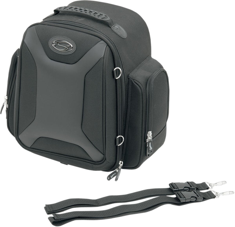 FTB1500 Sissy Bar Bag Black / Chrome / Grey