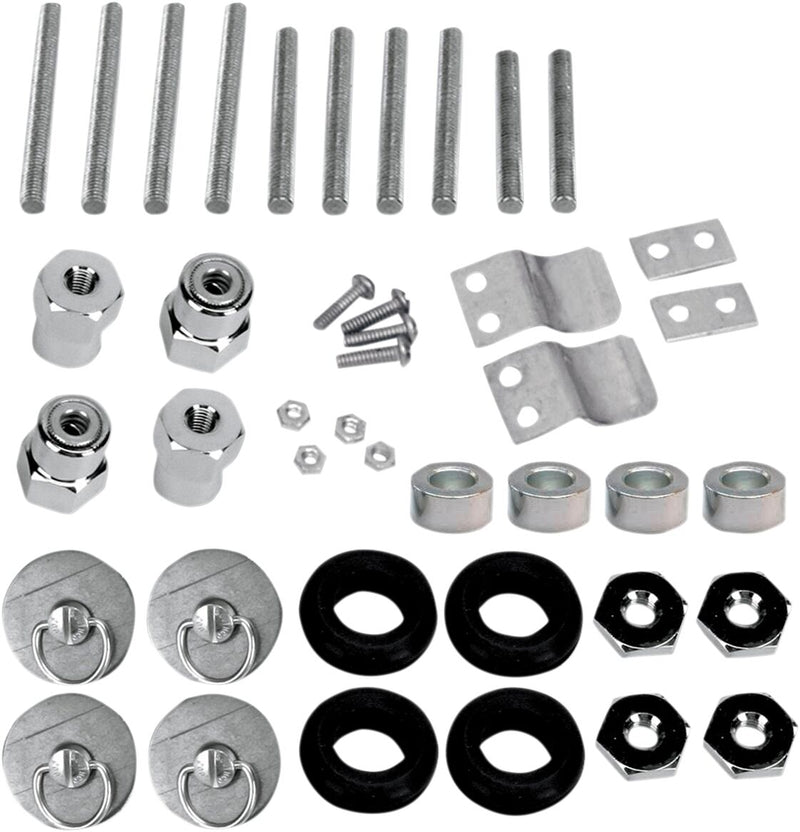 S4 Quick-Disconnect Saddlebag Docking Post And Fastener Kit Chrome For Honda CMX 250 C 1996