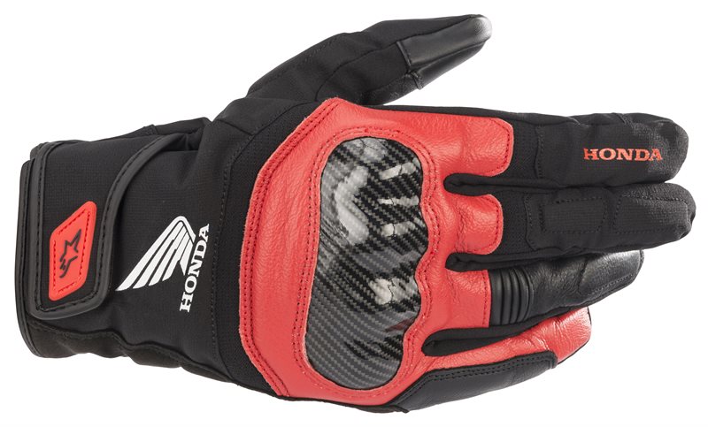 Honda SMX Z Drystar Gloves Black / Bright Red