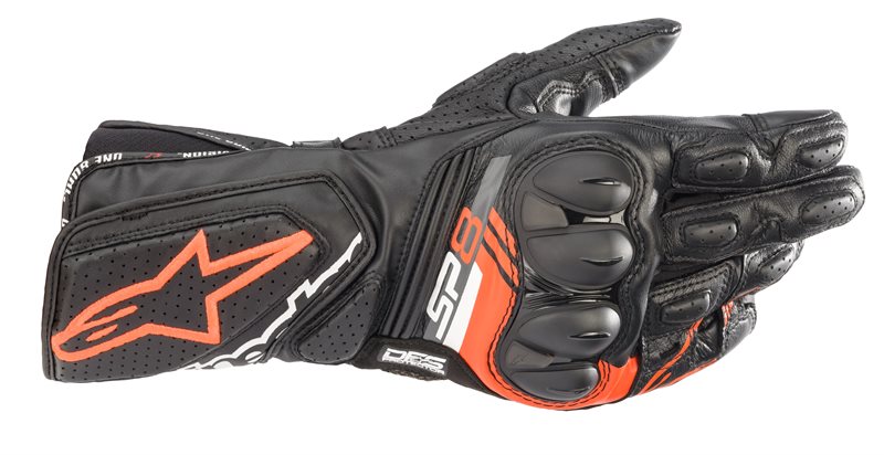 SP-8 V3 Gloves Black / Fluo Red