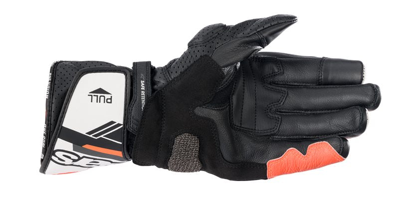 SP-8 V3 Gloves Black / White / Fluo Red