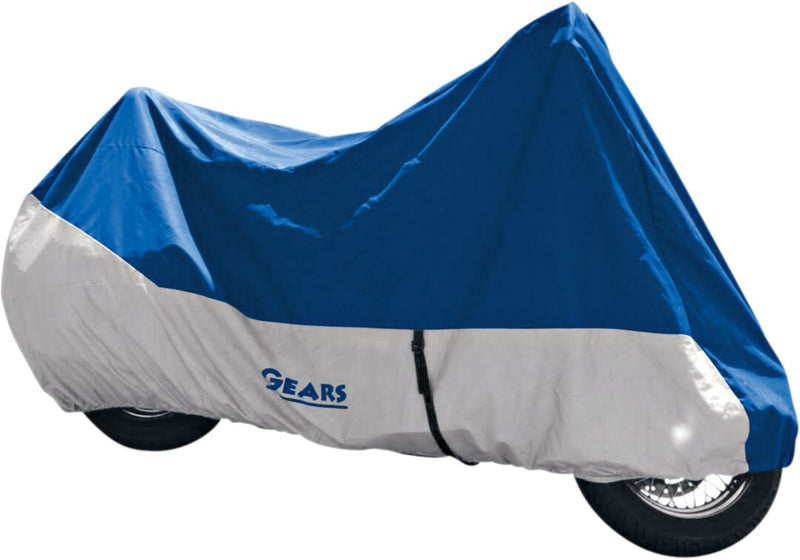 Premium Motorcycle Cover Blue / White
