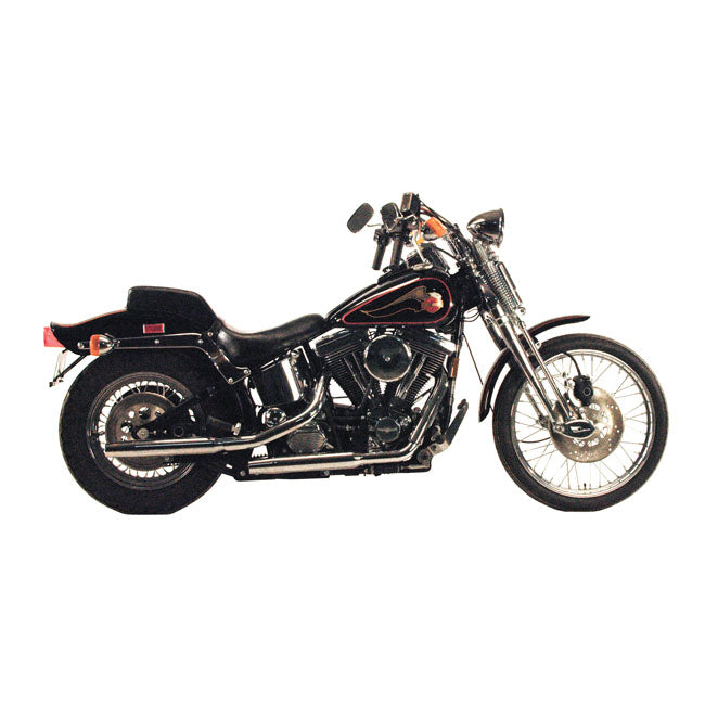 Tapered Exhaust Chrome - 38 Inch For 84-99 FXST, FLST Softail NU