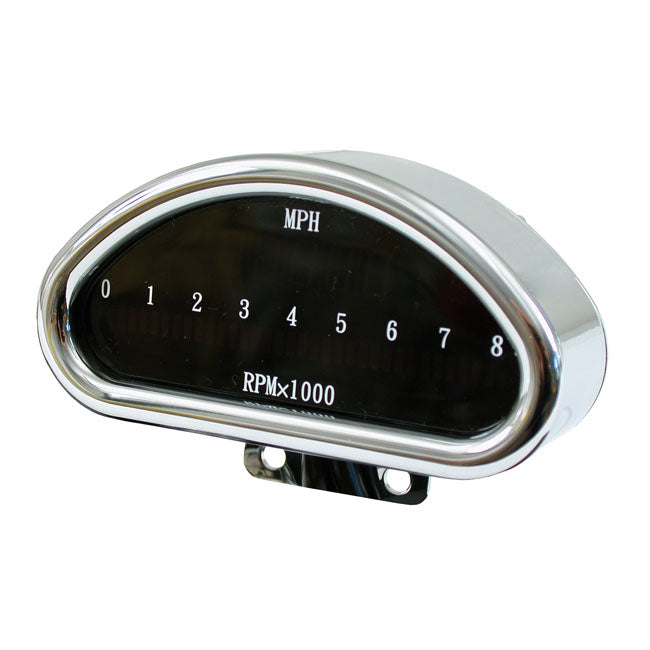 Electronic CNC Aluminum Speedometer Mph Chrome