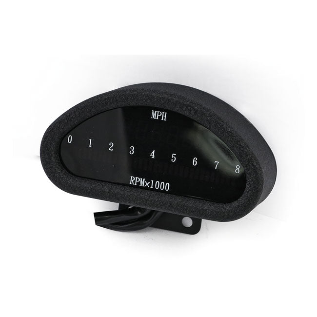 Electronic CNC Aluminum Speedometer Mph Black