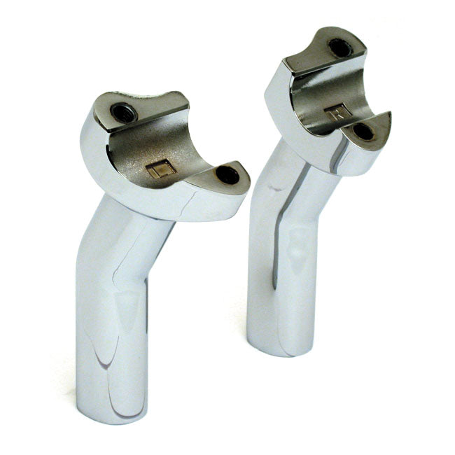 OEM Style Pullback Risers Without Top Clamp Chrome