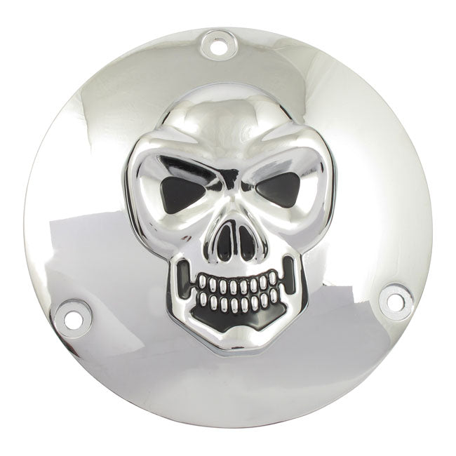 Skull Derby Cover 3-Hole Chrome