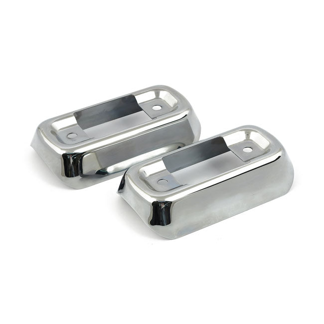 FLT/Touring Muffler Bracket Cover Set Chrome