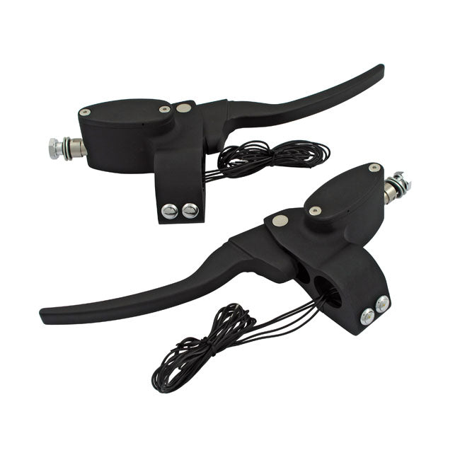Custom Handlebar Control Kit Hydraulic Clutch Matte Black With 4 Switches