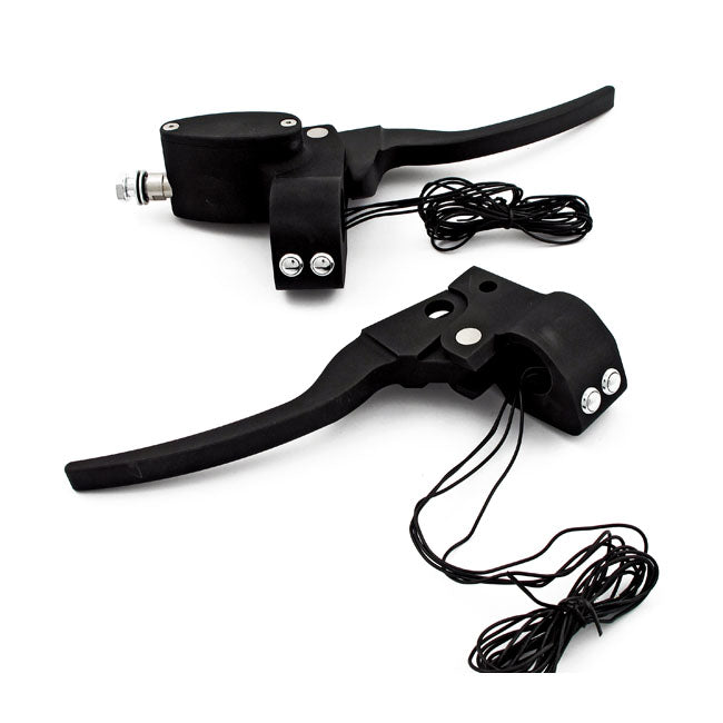 Custom Handlebar Control Kit Mech Clutch Matte Black With 4 Switches