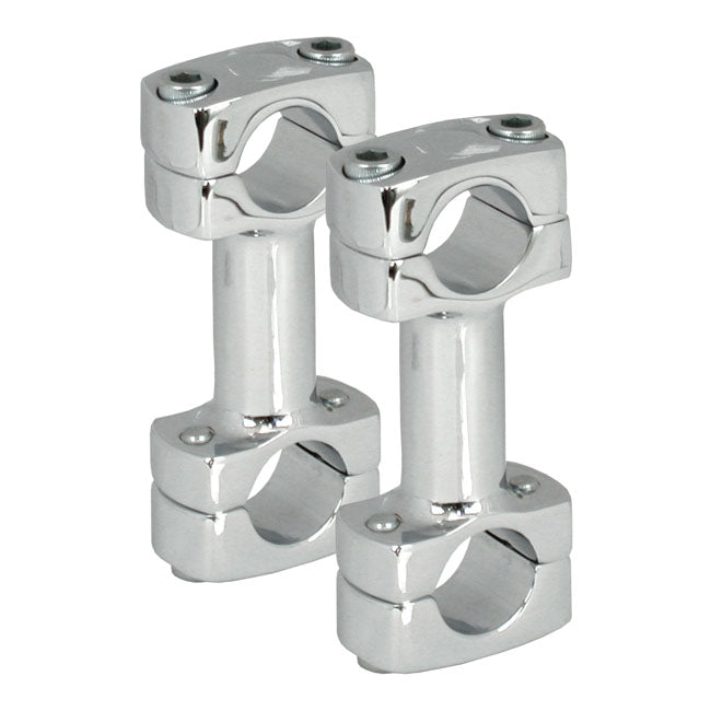 Dogbone Risers Chrome Straight - 3 Inch Rise
