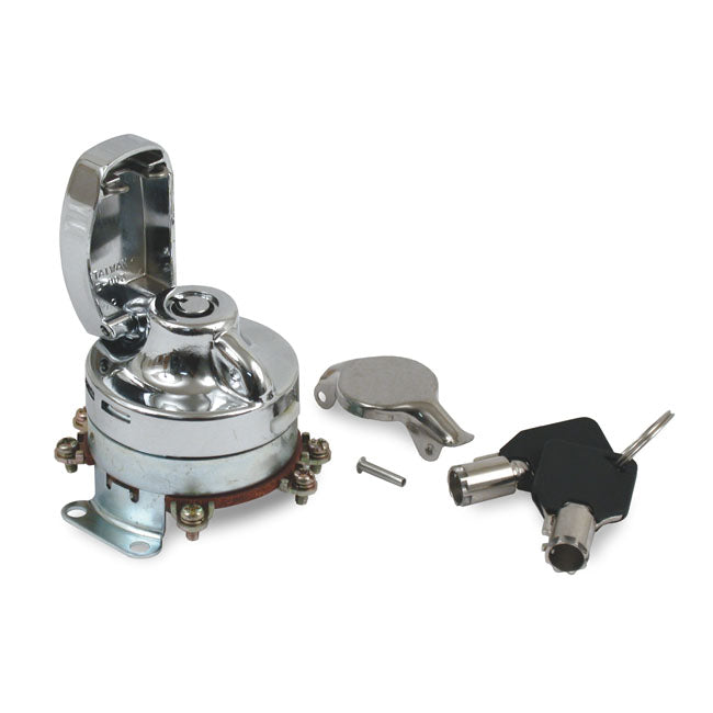 FL Style Ignition Switch Electronic Round Key Chrome