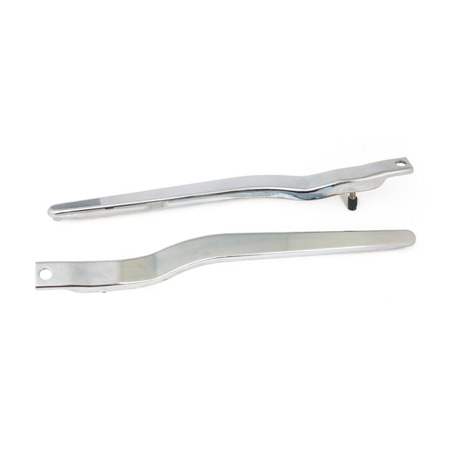 Rear Fender Struts Smooth Chrome For 58-84 FL, FLH