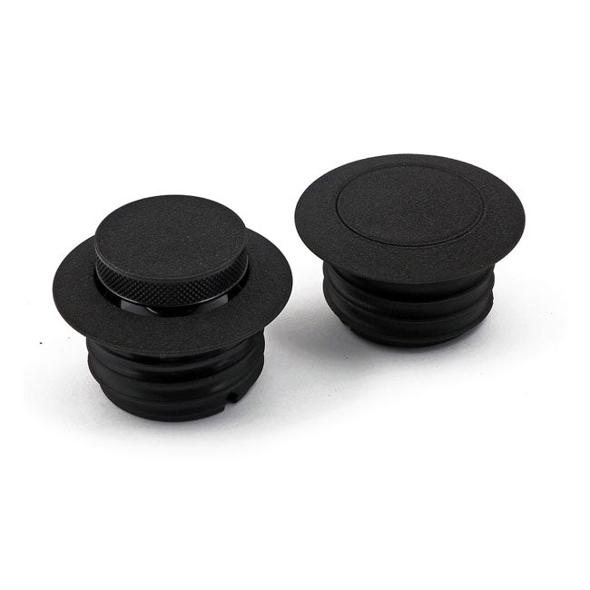 Gas Cap Set Pop-Up Black For 96-99 H-D