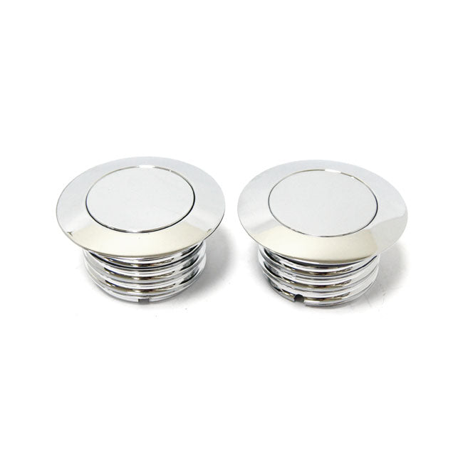Gas Cap Set Pop-Up Chrome For 96-99 H-D