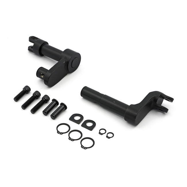 Footpeg Conversion Bracket Kit +2" Black