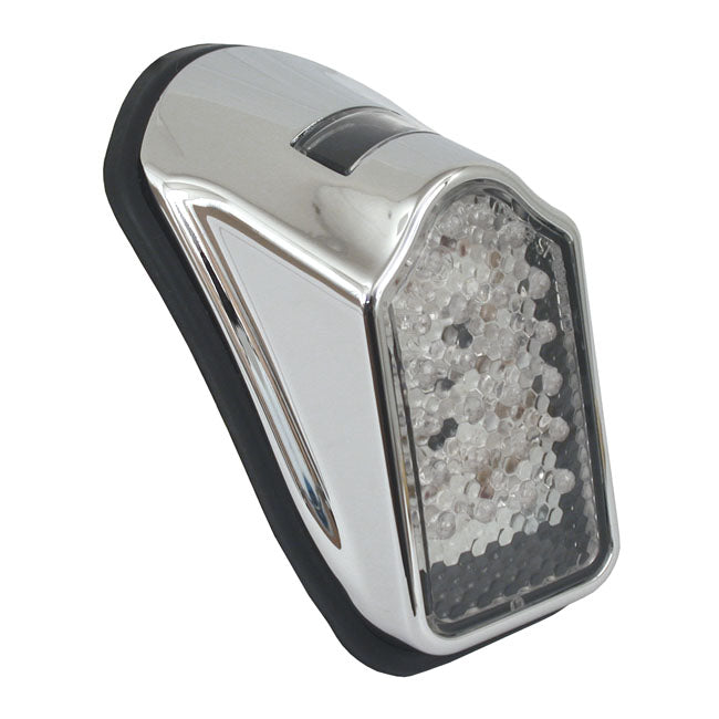 Mini LED Tombstone Taillight Chrome / Clear Lens