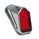 Mini LED Tombstone Taillight Chrome / Red Lens