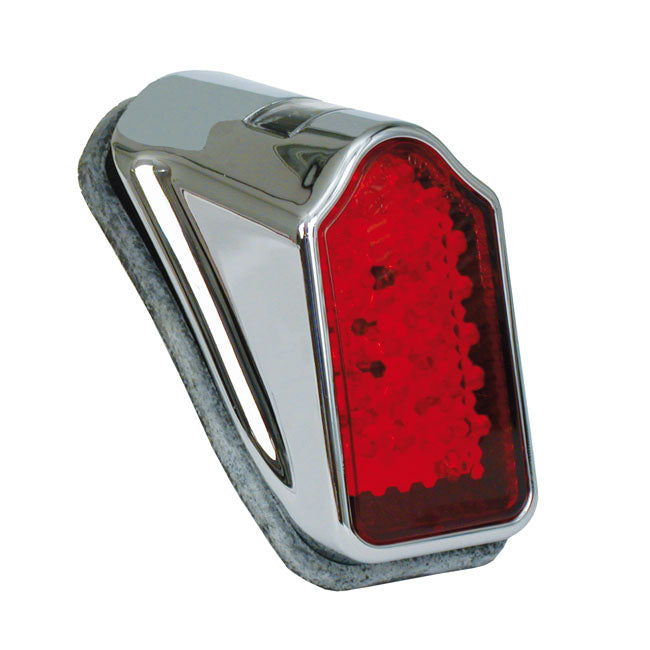 Mini LED Tombstone Taillight Chrome / Red Lens