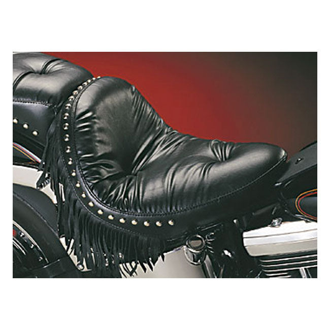 Monterey Solo Seat Regal Plush With Fringes Gel 08-17 Softail With 150 MM Tire / Fender Mounted (NU)