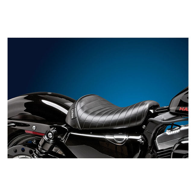 Bare Bones Solo Seat Pleated For 10-21 XL With 3.3 & 4.5 Gallon Fuel Tanks