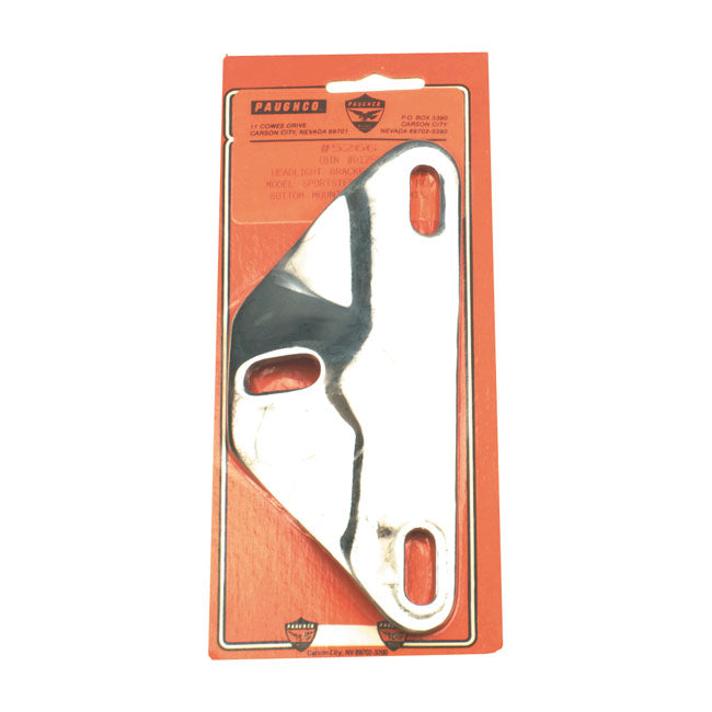 Headlamp Mounting Bracket 4 1/2 Inch Cen-Cen Mounting Holes For FXWG, FXST With Paughco 7" Bullet Style Lamp