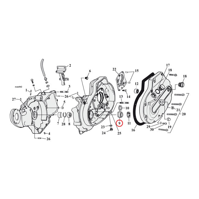 Sprocket Shaft Bearing Assembly For 77-03 XL