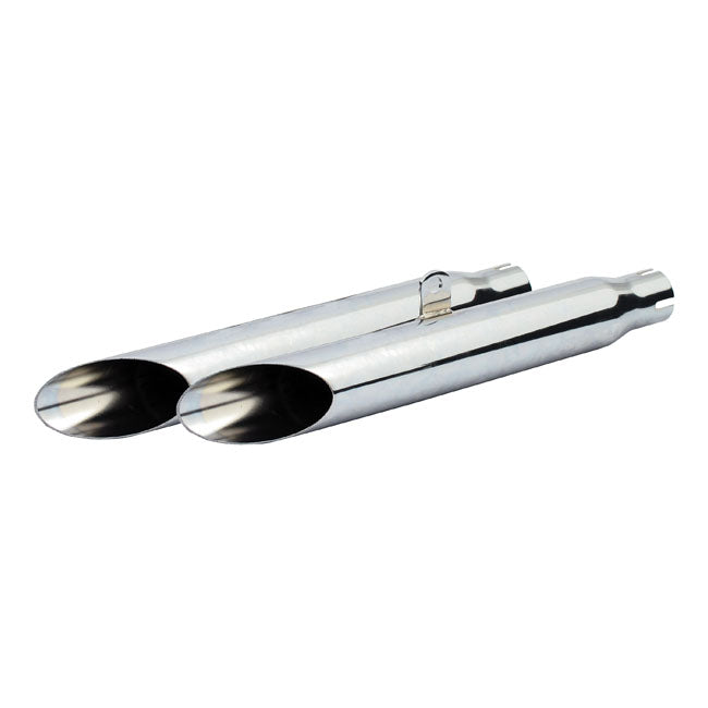 Slash Cut Slip-on Muffler Set 18-1/2" Long Chrome