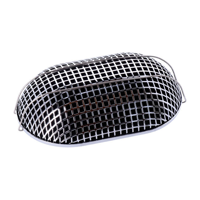 Breather Style Air Cleaner Assembly Oval Chrome For 90-17 BT