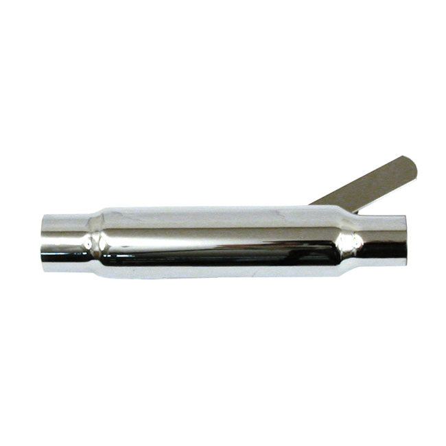 Shorty Straight Cut Universal Muffler 12" Long Chrome