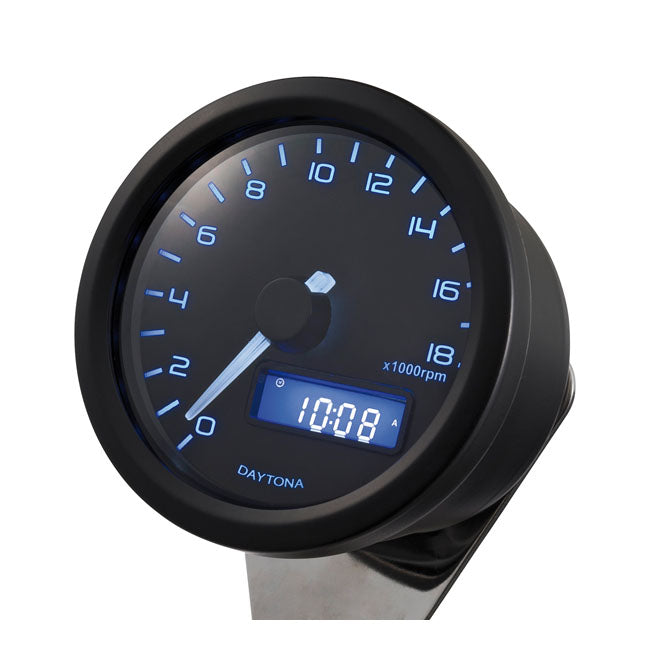Velona 60mm Tachometer 18000Rpm Black