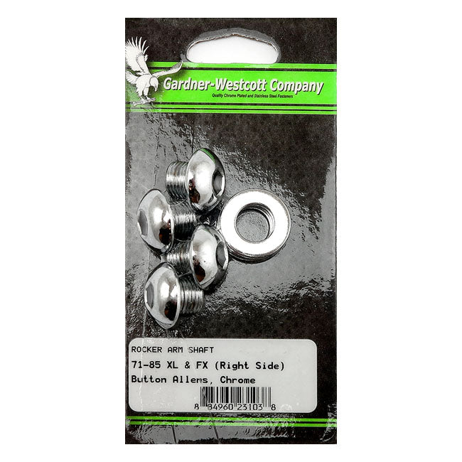 Rocker Shaft End Plug Set OEM Style Chrome