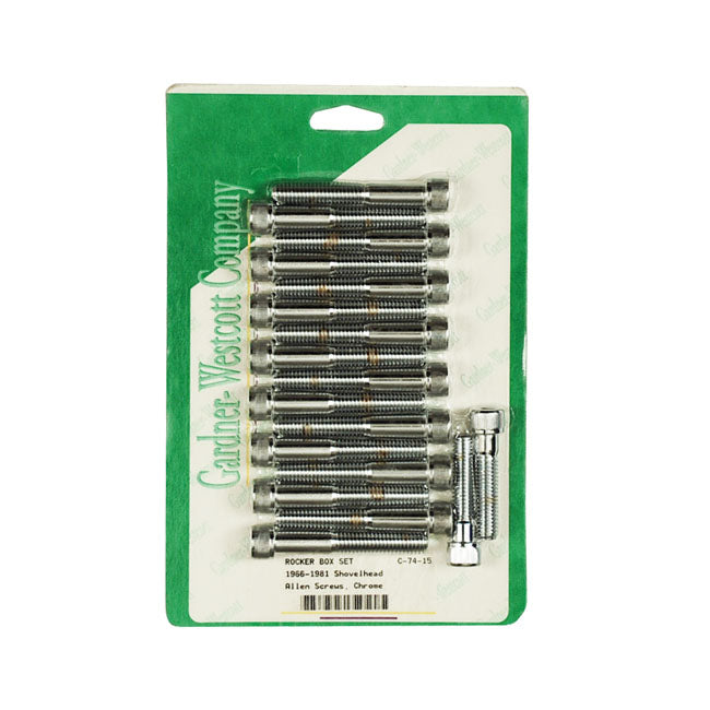 Shovel Rocker Box Bolt Kit Allen Chrome For 66-E81 Shovelhead NU